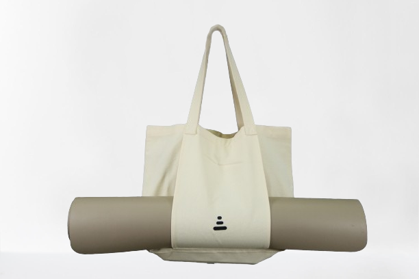 White Canvas Yoga Bag